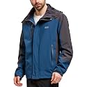 Diamond Candy Men's Hooded Rain Jacket Lightweight Waterproof Outdoor Coat