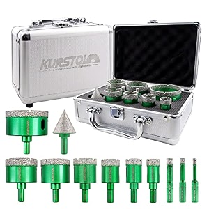 diamond core drill bit kit - 681020252835455065mm triangle shank 35mm hex shank beveling chamfer bit tile hole saws for dry drilling porcelain ceramic tile granite marble stone