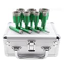 Diamond Core Drill Bit Kit - Dia 6/8/10/12/14/20/25/28/32/35/38mm Triangle Shank Vacuum Brazed Tile Hole Saws for Dry Drilling Porcelain Ceramic Tile Granite Marble Stone