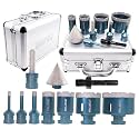 Diamond Core Drill Bits Set - Tile Hole Saw Kit 10pcs 6/8/10/25/35/50/65mm with 2" Diamond Beveling Chamfer Bits for Porcelain Ceramic Tile Granite Marble