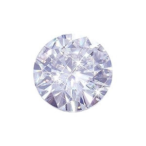 Diamond Cut White Zircon Round Shape Certified