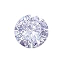 Diamond Cut White Zircon Round Shape Certified