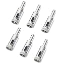 Diamond Drill Bits for Glass, 1/2" Diamond Hole Saw Kit for Stone, Ceramic Bottles, Pots, Marble, Tile Cutting 6 PCS