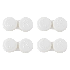 diamond eye gold look anti bacteria leak proof contact lens case -4 pieces