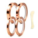 Diamond Grinder Bit Heads, Stained Glass Tools and Supplies for Crafting Arts and Decoration (4 Rolls (5&6) mm Copper Foil Set)