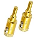 Diamond Hole Saw Bits,Tile Hole Saw Kit 3/4" Diamond Core Drill Bit 2pcs for Porcelain, Tile, Ceramic, Glass, Tile,Granite,Stone,Marble 20mm