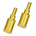 Diamond Hole Saw Bits,Tile Hole Saw Kit 7/8" Diamond Core Drill Bit 2pcs for Porcelain, Tile, Ceramic, Glass, Tile,Granite,Stone,Marble 22mm