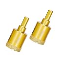 Diamond Hole Saw Bits,Tile Hole Saw Kit 1-3/16" Diamond Core Drill Bit 2pcs for Porcelain, Tile, Ceramic, Glass, Tile,Granite,Stone,Marble 30mm