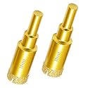 Diamond Hole Saw Bits,Tile Hole Saw Kit 11/16" Diamond Core Drill Bit 2pcs for Porcelain, Tile, Ceramic, Glass, Tile,Granite,Stone,Marble 18mm