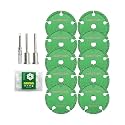 Diamond Rotary Tool Cut-Off Wheels - 10pcs 1-9/16 Inch(40mm) Metal Cutting disc for Rotary Tool Accessories with 2pcs 1/8” Mandrels for Metal, Iron Pipe, Iron Sheet, Bolts, Screws