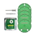 Diamond Rotary Tool Cut-Off Wheels - 5pcs 1-9/16 Inch(40mm) Metal Cutting disc for Rotary Tool Accessories with 1pc 1/8” Mandrel for Metal, Iron Pipe, Iron Sheet, Bolts, Screws
