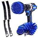 Diamond Shine 5-Piece Tile & Grout Drill Brush Set – Nylon Scrubbing Brushes for Bathroom, Kitchen & Crevice Cleaning, Lightweight Power Scrubber Attachments