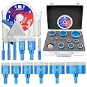 Diamond Tile Hole Saw Kit with Pilot Bit - (6-65mm) Dry Diamond Core Drill Bit Triangle Shank&amp;Tile Blade for Porcelain Tile Ceramic Stone Granite Marble