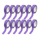 12 Rolls Masking Tape 0.6in x 15yd, Purple for Painting Crafts and Labels