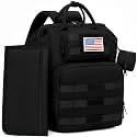 ROSEGIN Diaper Bag Backpack for Dad and Men, Large Travel Baby Bag with Changing Pad, Pacifier Case, Removable Flag Patch - Baby Shower Gifts - Shadow Black
