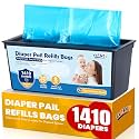 FURWEY Diaper Pail Refill Bags, 1-Pack (30 Bags), 30 Bags Per Refill