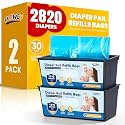 FURWEY Diaper Pail Refill Bags, 2-Pack (60 Bags), 30 Bags Per Refill