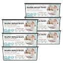 Diaper Pail Refills Bags with 30 Bags Compatible with Genie Easy Roll Signature and Platinum Diaper Pails, 7-Layer Odor-Barrier Technology, 6 Pack (180 Bag)