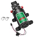 Diaphragm Pump Versatile 12V 1.2GPM 85PSI Diaphragm Water Pump - Self-Priming, Noise-Reducing Design for RVs, Boats, Lawn Watering, and More