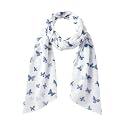 DiaryLook Women's Soft and Skin-friendly, Lightweight and Robust Butterfly Scarf with Elegant Design and Beautiful Patterns Made from 100% Viscose
