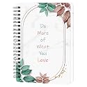 Spiral Bound Notebook Diary - A5 Size, 160 Ruled Pages Natural Shade Journal Diary for Girls and Women (D-256)