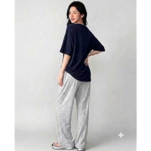diaz women co-ord set for girls  stylish two piece dress with oversize tshirt amp high waist joggertrendy cotton blend track suit set for women  casualtravel amp lounge wear outfits