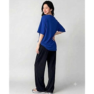 diaz women co-ord set for girls  stylish two piece dress with oversize tshirt amp high waist joggertrendy cotton blend track suit set for women  casualtravel amp lounge wear outfits