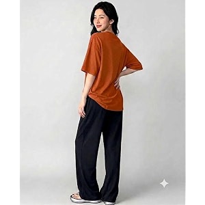 diaz women co-ord set for girls  stylish two piece dress with oversize tshirt amp high waist joggertrendy cotton blend track suit set for women  casualtravel amp lounge wear outfits