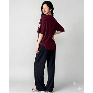 diaz women co-ord set for girls  stylish two piece dress with oversize tshirt amp high waist joggertrendy cotton blend track suit set for women  casualtravel amp lounge wear outfits