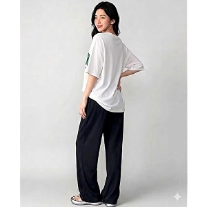diaz women co-ord set for girls  stylish two piece dress with oversize tshirt amp high waist joggertrendy cotton blend track suit set for women  casualtravel amp lounge wear outfits