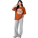 DIAZ Women Co-ord Set for Girls | Stylish Two Piece Dress with Oversize Tshirt &amp; High Waist Jogger|Trendy Cotton Blend Track Suit Set for Women | Casual/Travel &amp; Lounge Wear Outfits