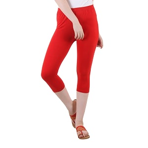 DIAZ Women Cotton Stretchable Capri Slim