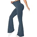 DIAZ Womens Flare Pant High Waist Stretchable