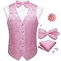 DiBanGu Mens Paisley Suit Vest Bowtie Formal/Casual Dress Waistcoat