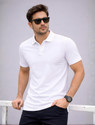 DIBBY Men Solid Polo Neck Cotton Blend