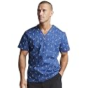 Dickies EDS Signature Scrubs for Women and Scrubs for Men, Unisex One Pocket V-Neck Top in Soft Brushed Poplin 83706