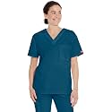 Dickies EDS Signature Scrubs for Women and Scrubs for Men, Unisex One Pocket V-Neck Top in Soft Brushed Poplin 83706