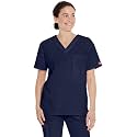 Dickies EDS Signature Scrubs for Women and Scrubs for Men, Unisex One Pocket V-Neck Top in Soft Brushed Poplin 83706