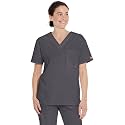 Dickies EDS Signature Scrubs for Women and Scrubs for Men, Unisex One Pocket V-Neck Top in Soft Brushed Poplin 83706