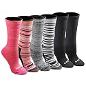 Dickies Women's Dri-Tech Fashion Moisture Control Crew Socks (6, 12 Pairs)