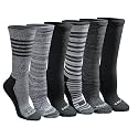 Dickies Women's Dri-Tech Fashion Moisture Control Crew Socks (6, 12 Pairs)