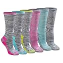 Dickies Women's Dri-Tech Fashion Moisture Control Crew Socks (6, 12 Pairs)
