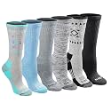 Dickies Women's Dri-Tech Fashion Moisture Control Crew Socks (6, 12 Pairs)