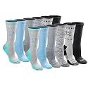 Dickies Women's Dri-Tech Fashion Moisture Control Crew Socks (6, 12 Pairs)