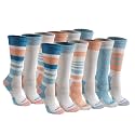 Dickies Women's Dri-Tech Fashion Moisture Control Crew Socks (6, 12 Pairs)