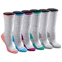Dickies Women's Dri-Tech Fashion Moisture Control Crew Socks (6, 12 Pairs)