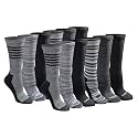Dickies Women's Dri-Tech Fashion Moisture Control Crew Socks (6, 12 Pairs)