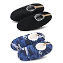 DICUIRD Men’s Fuzzy Sherpa Lined Slipper Socks Non-Skid Gripper Soft Sole