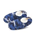 DICUIRD Men’s Fuzzy Sherpa Lined Slipper Socks Non-Skid Gripper Soft Sole