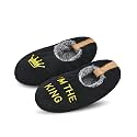 DICUIRD Men’s Fuzzy Sherpa Lined Slipper Socks Non-Skid Gripper Soft Sole